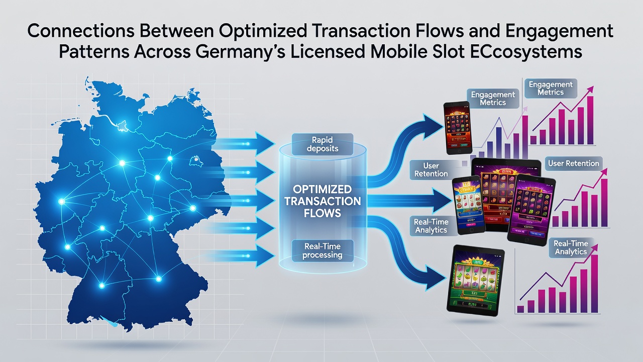 Grafik zeigt optimierte Transaktionsflüsse und Nutzerengagement in mobilen Slot-Apps unter deutscher Lizenz