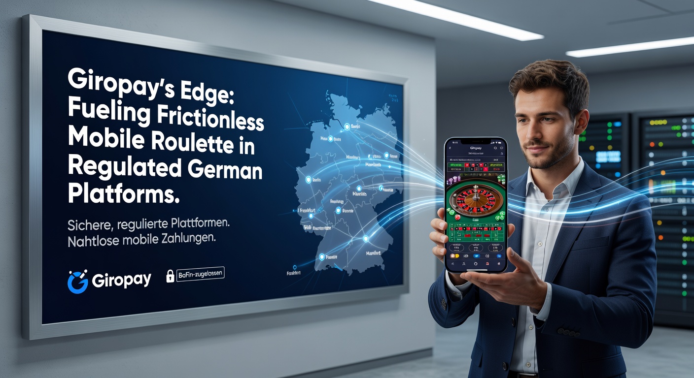 Smartphone mit Giropay-Transaktion und laufendem Live-Roulette-Tisch, das die Geschwindigkeit und Sicherheit von mobilen Einzahlungen in deutschen Casinos illustriert