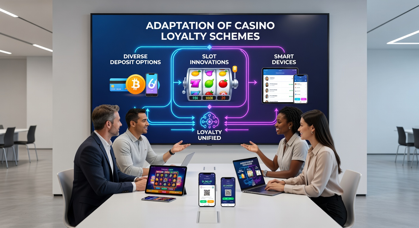 Illustration der Anpassung von Casino-Treueprogrammen an mobile Technologien und Einzahlungsoptionen