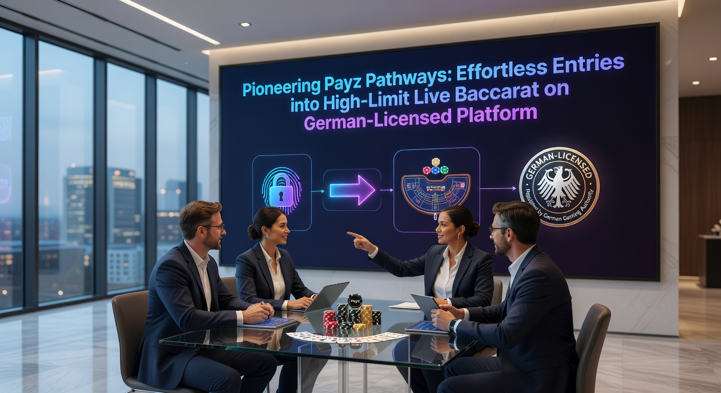 Schnelle Payz-Transaktion auf einem Smartphone, verbunden mit einem High-Limit Baccarat-Tisch auf einer lizenzierten deutschen Casino-Plattform