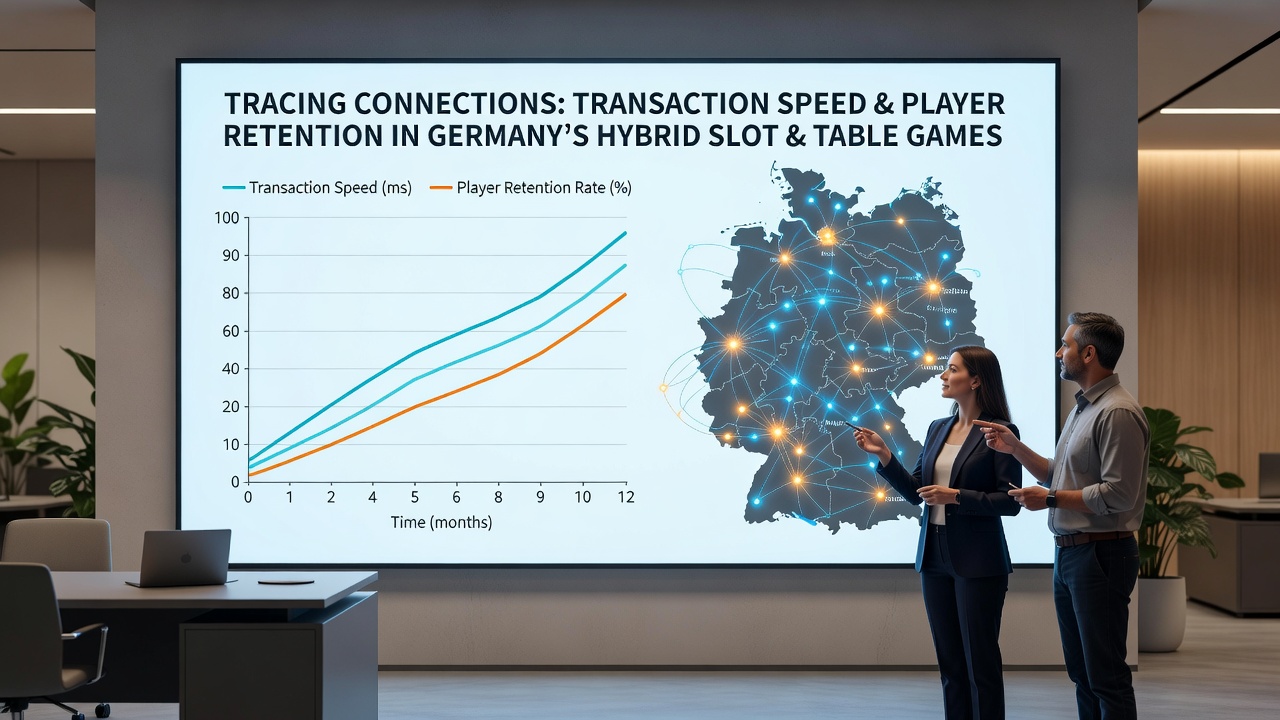 Grafik mit Vergleichsdaten zu Transaktionszeiten und langfristiger Spieleraktivität in deutschen Hybrid-Apps