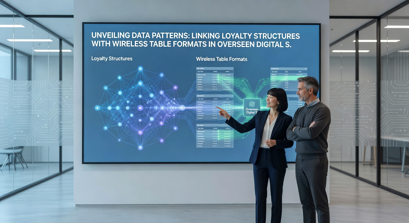 Infografik zu Datenmustern bei Loyalitätsstrukturen und mobilen Tischformaten unter Aufsicht